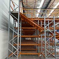 colby raised storage area mezzanine level